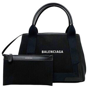BALENCIAGA Black Leather Tote Bag